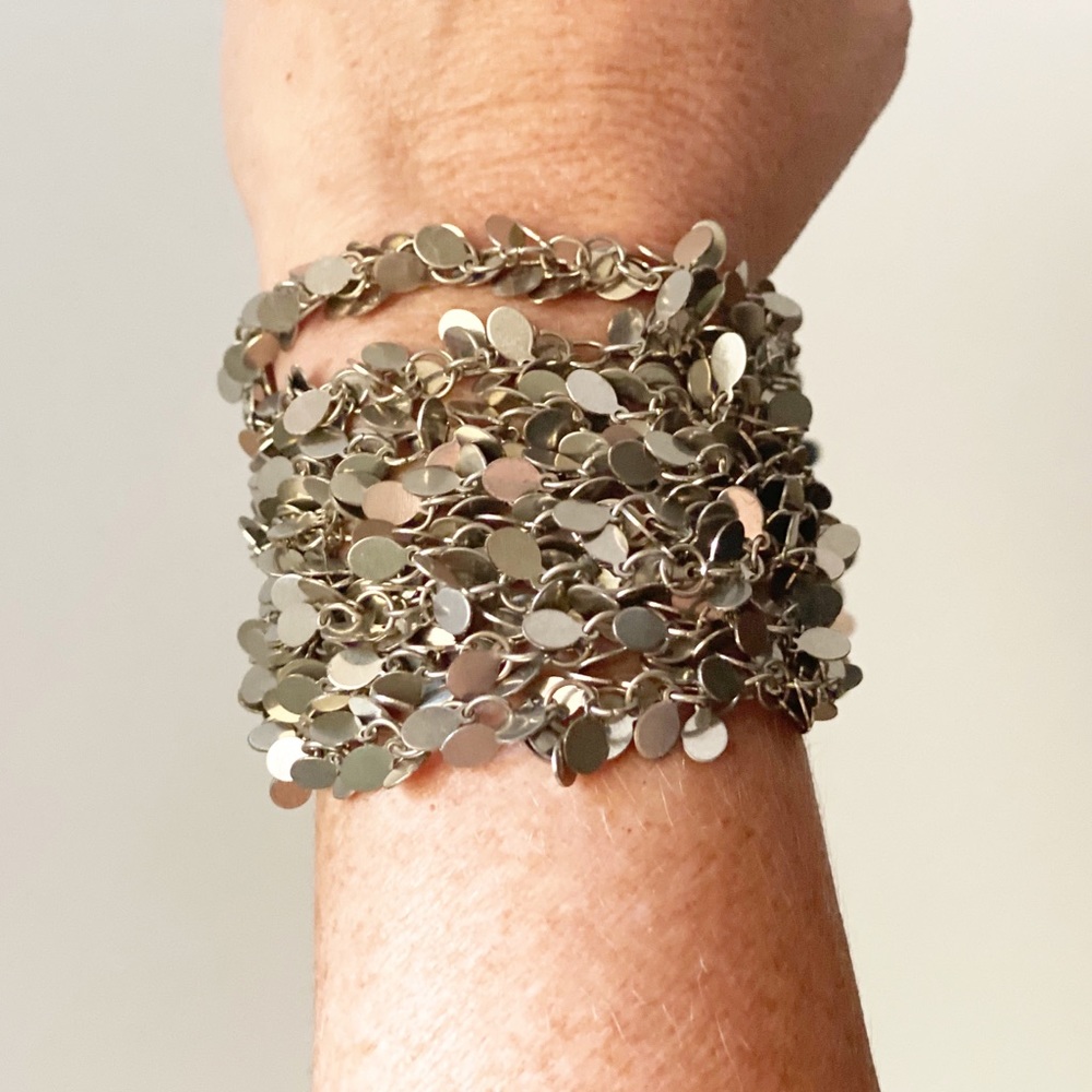 Bracelet, silver multi-strand